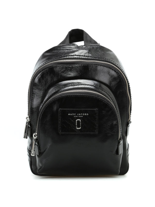 marc jacobs black leather backpack