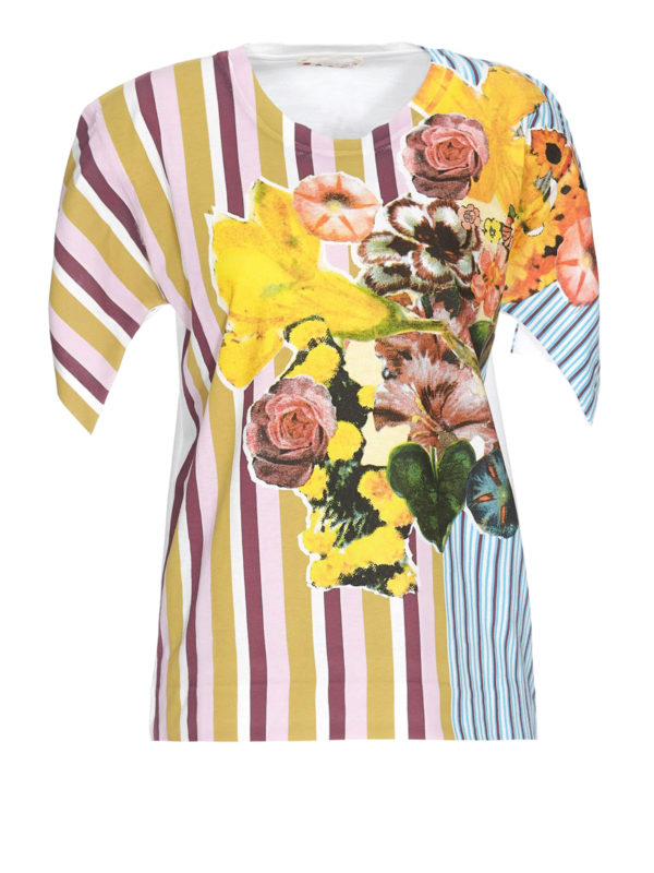 T-shirts Marni - Craven print cotton jersey T-shirt - THJEL32EP4SCP67CRY56