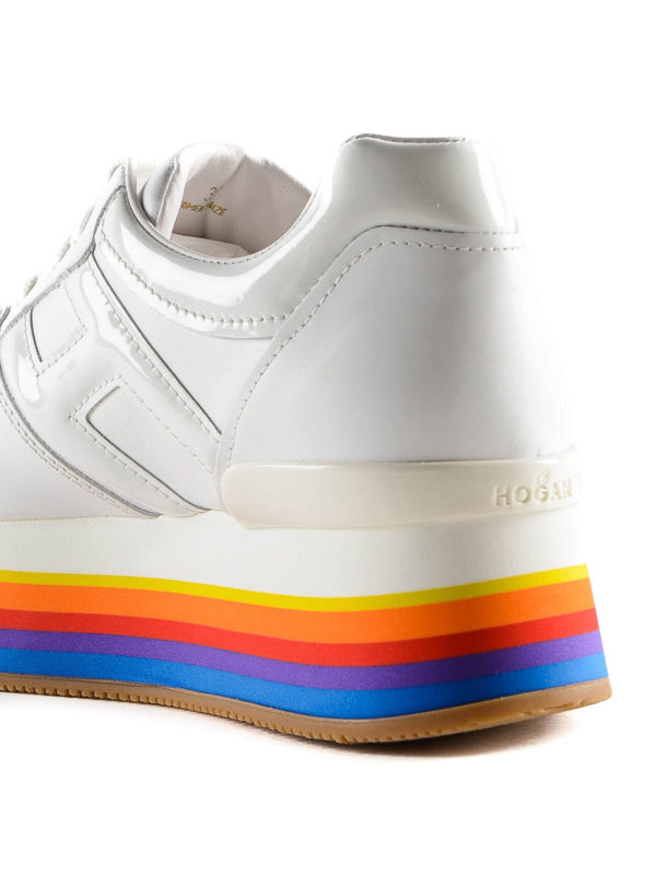 hogan rainbow platform sneakers
