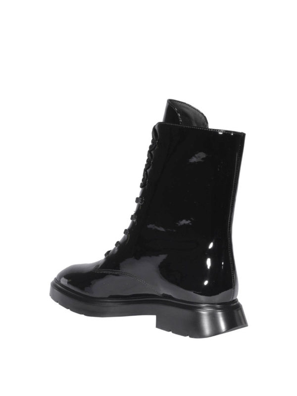 stuart weitzman black patent boots