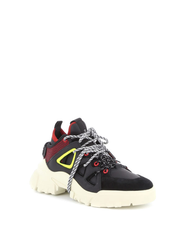 Orbyt Mid leather and fabric sneakers 