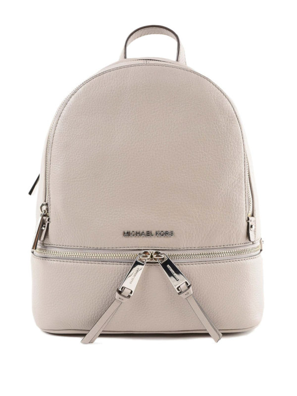 michael kors rhea backpack pearl grey