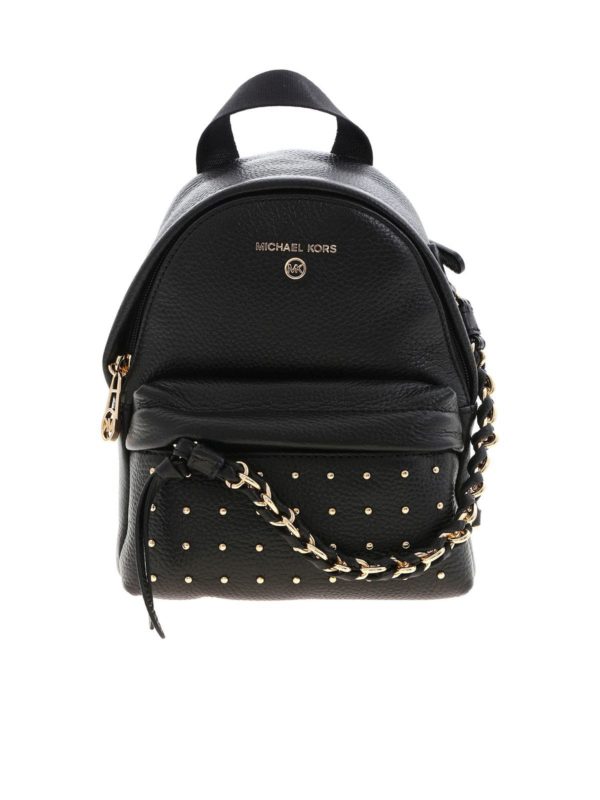 michael kors backpack gold studs