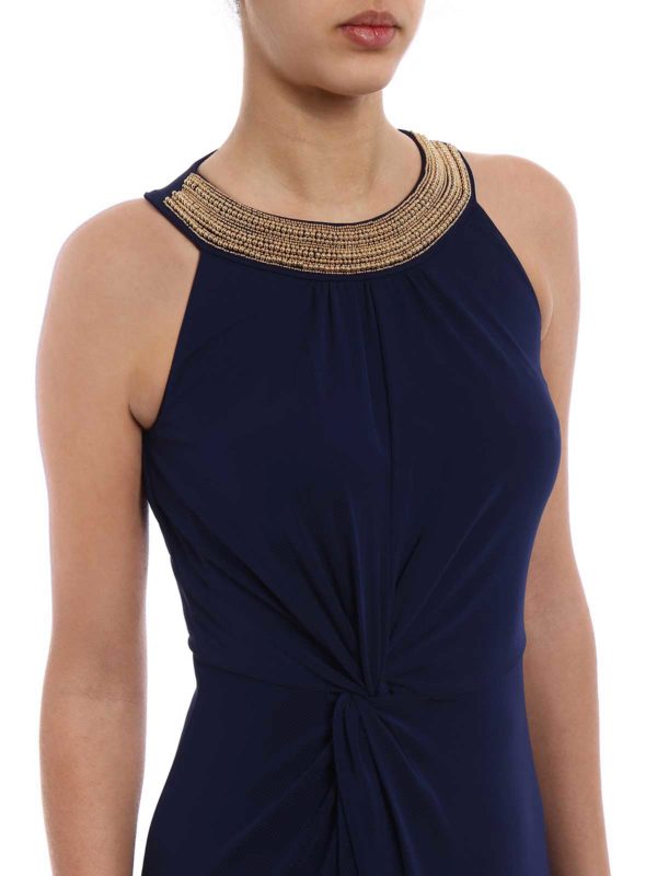 michael kors blue sleeveless dress