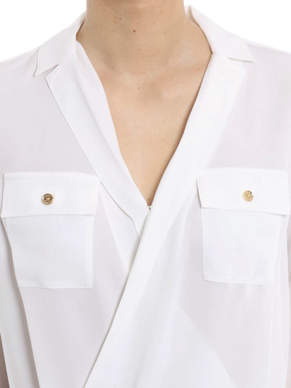 Crossover silk blouse 