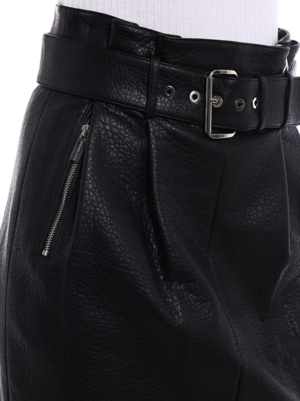 Mini skirts Michael Kors - Faux leather belted mini skirt - MF77ER539T001