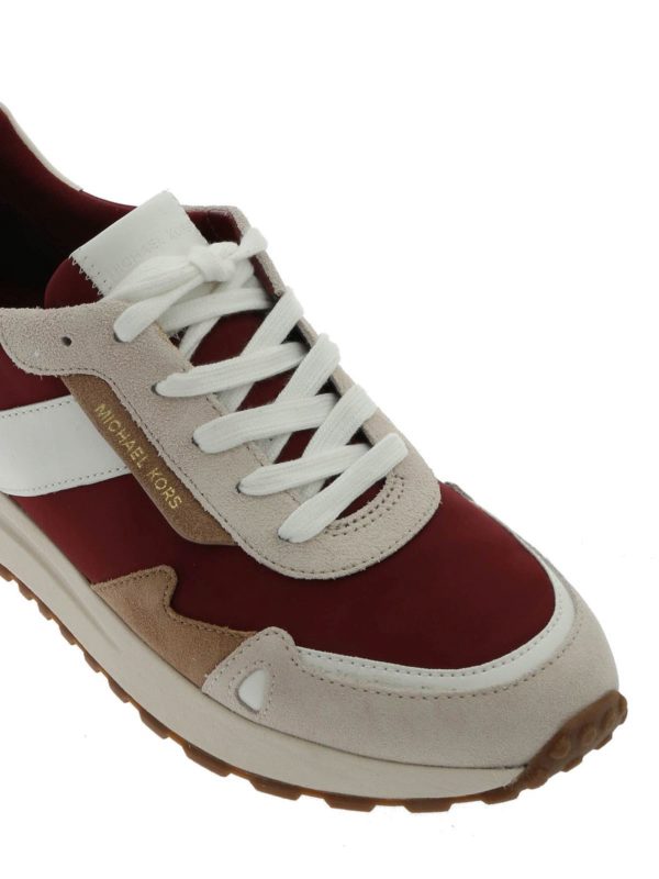 Trainers Michael Kors - Monroe Trainer sneakers in burgundy and ecrù -  43F9MOFS7DBRANDY