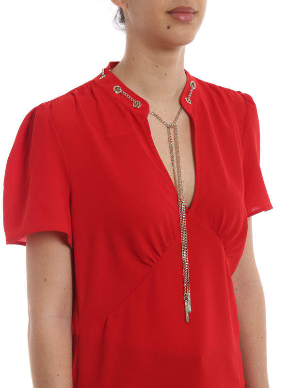 michael kors red blouse