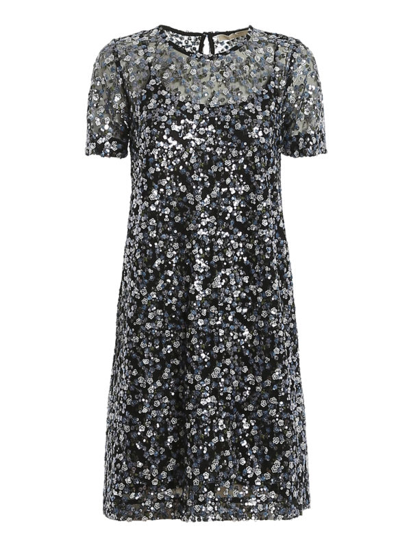 michael kors floral sequin dress