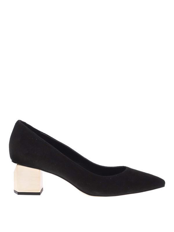 Petra pumps featuring geometric heel 