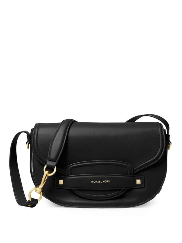 michael kors black saddle bag