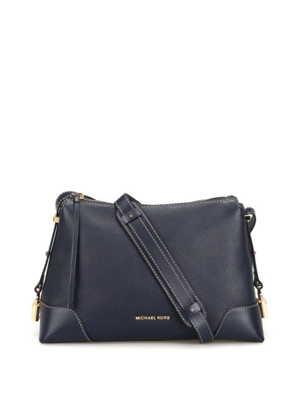 michael kors crosby medium pebbled leather messenger bolsa