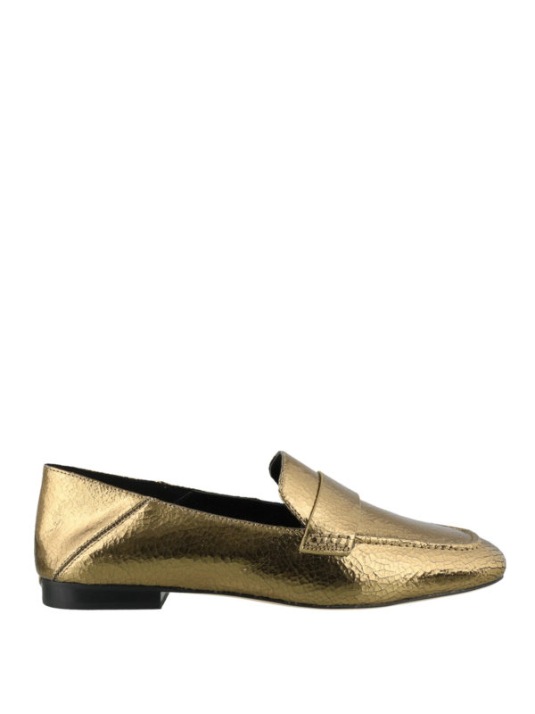 emory crackled metallic leather loafer