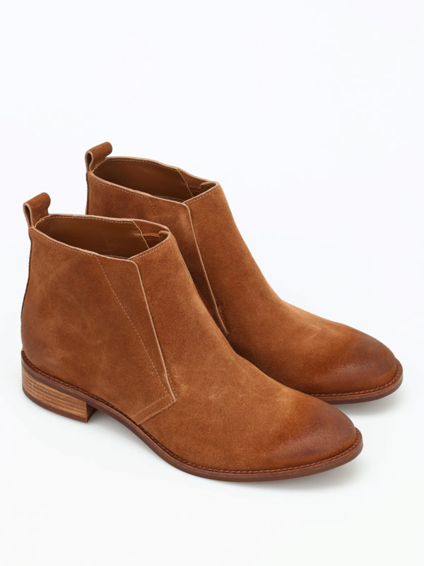 michael kors brown suede ankle boots