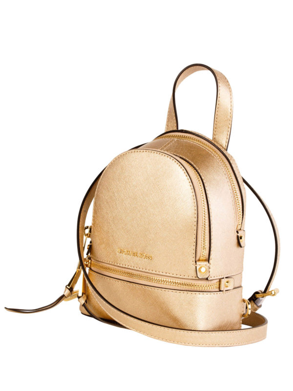 michael kors gold backpack