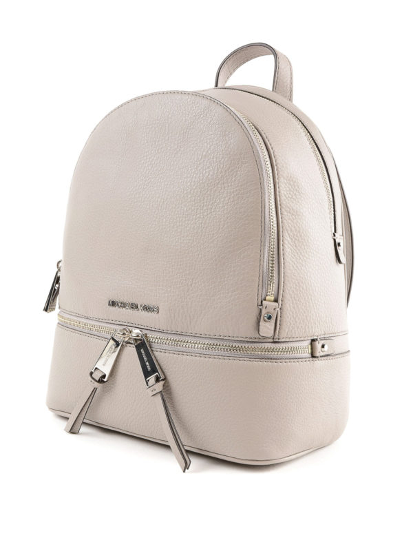 michael kors rhea backpack pearl grey