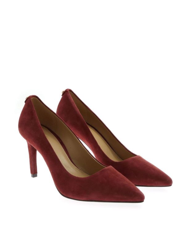 burgundy michael kors heels