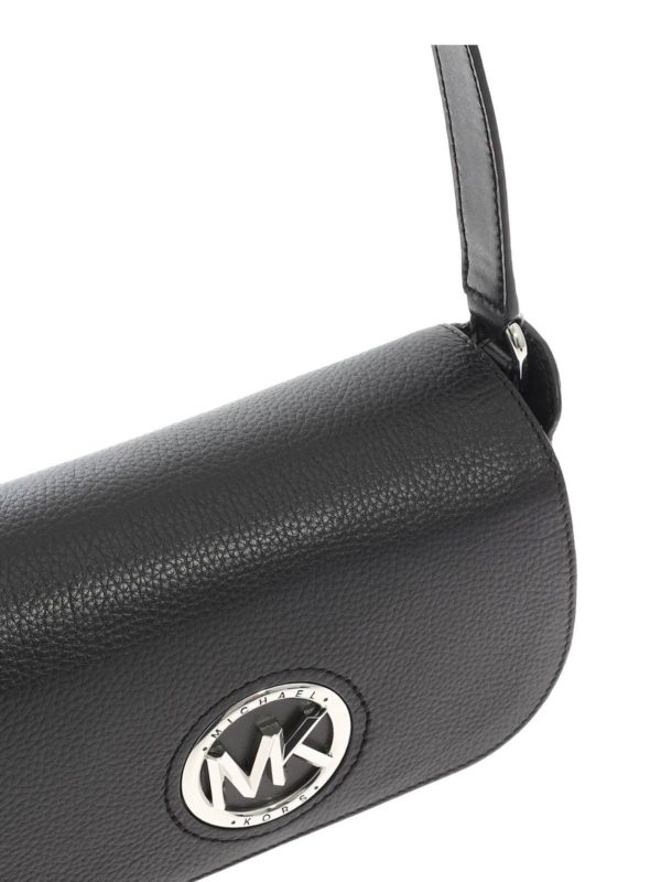 michael kors logo bag black