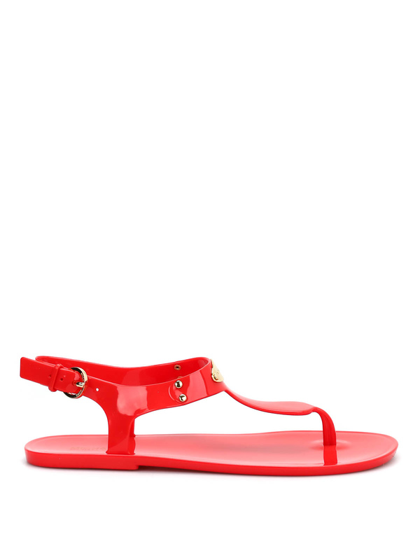 michael kors red jelly sandals