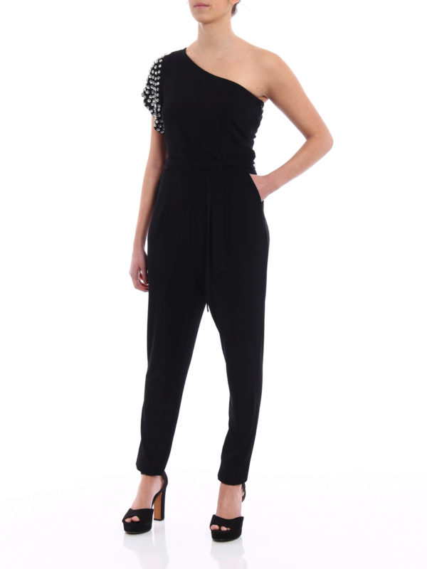 Jumpsuits Michael Kors - Embellished one shoulder jumpsuit - MH78XM07AW001