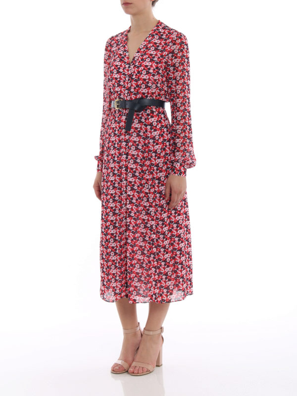 michael kors floral shirt dress