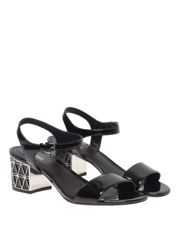 michael kors black patent sandals