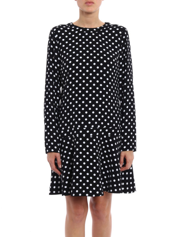 michael kors black and white polka dot dress