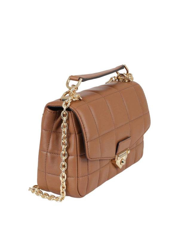 michael kors brown quilted bag