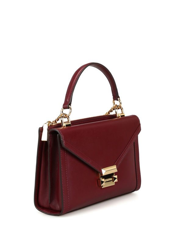 michael kors dark red handbag