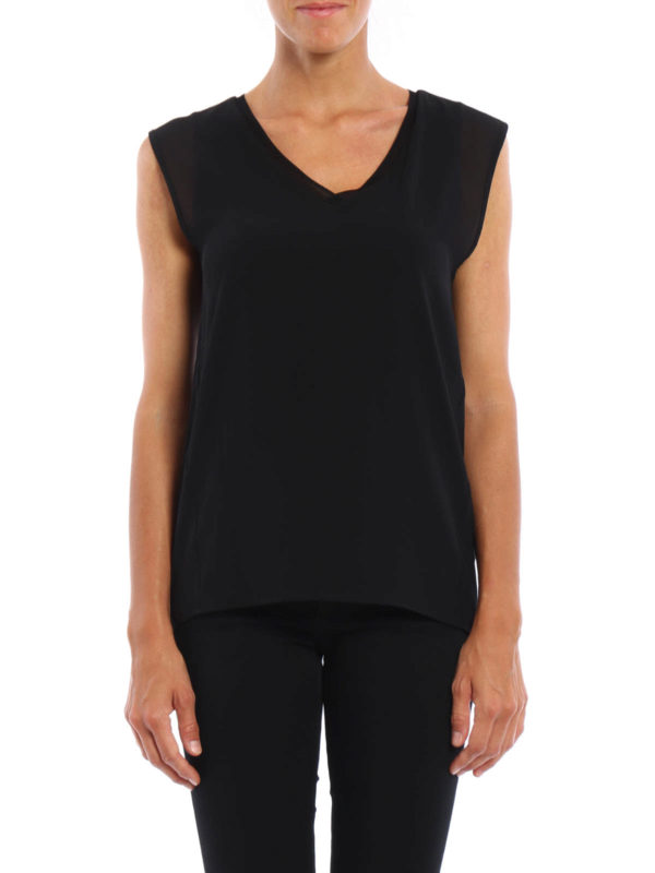 michael kors sleeveless layered top