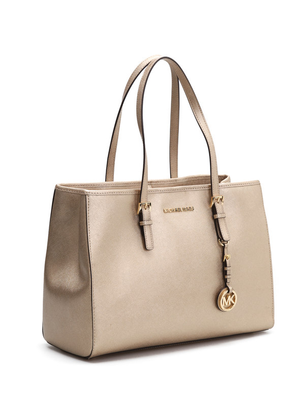 jet set saffiano leather tote bag