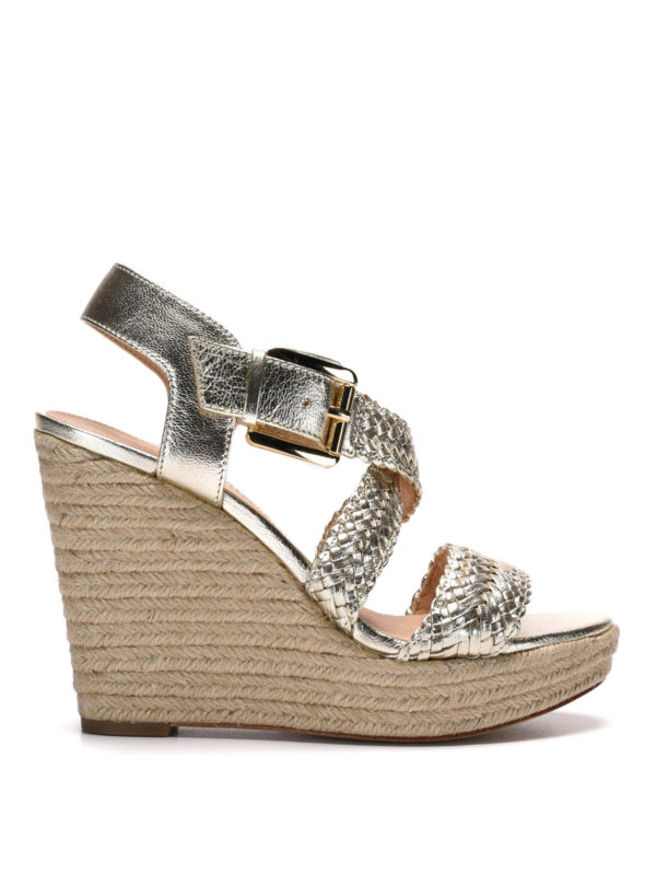 michael kors gold platform sandals