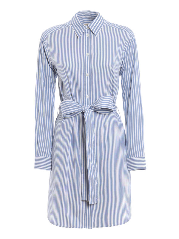 Short dresses Michael Kors - Striped poplin shirt dress - MH88YGZAJL789