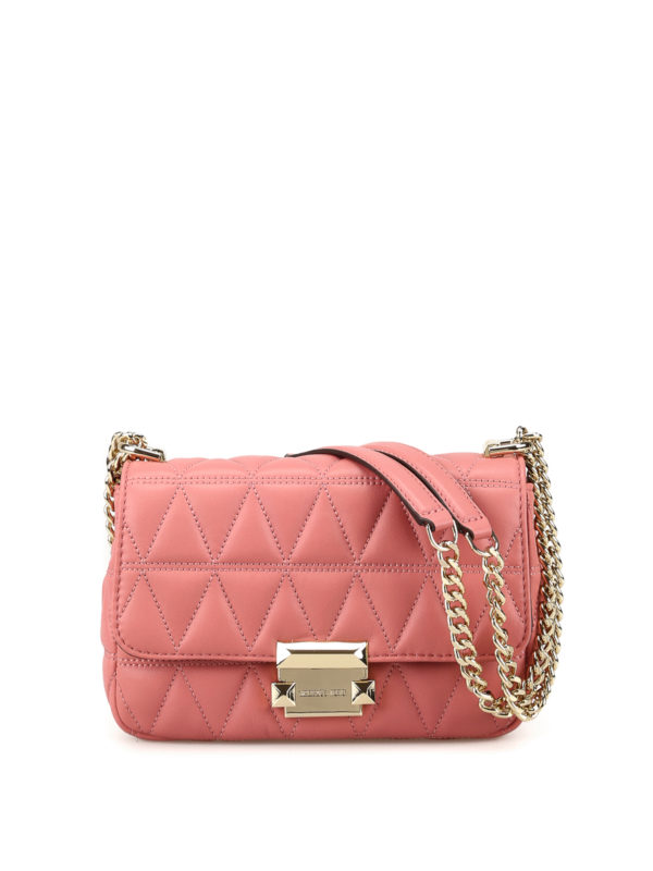 michael kors pink quilted bag