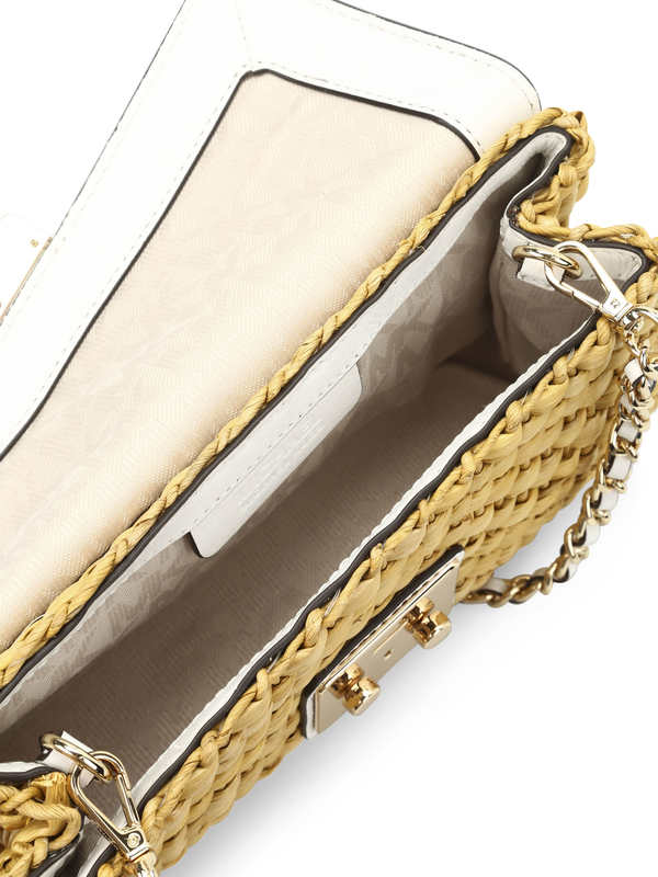 michael kors straw clutch