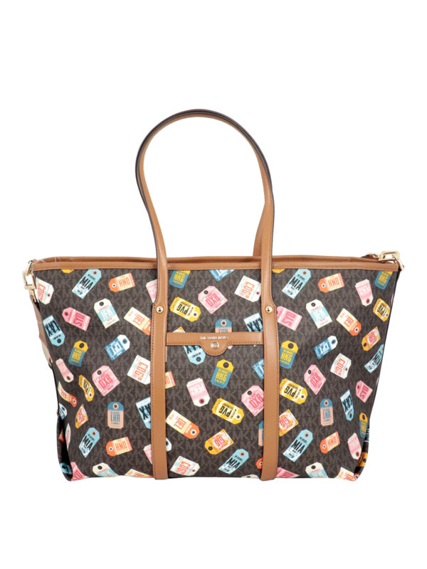 beck large printed logo tote bag