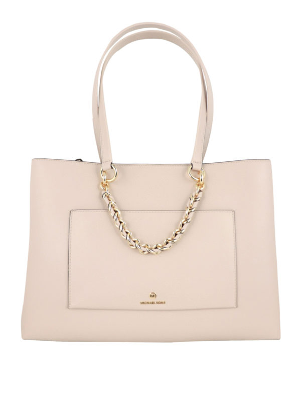 mk chain tote bag
