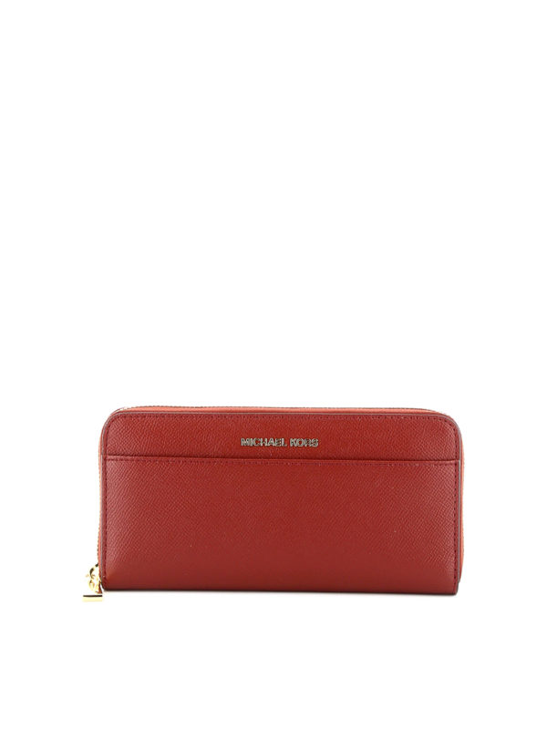 michael kors continental wallet red