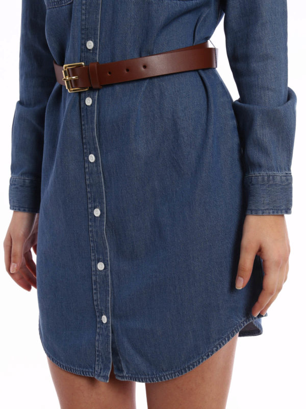 michael kors denim shirt dress