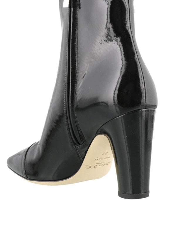 black patent bootie