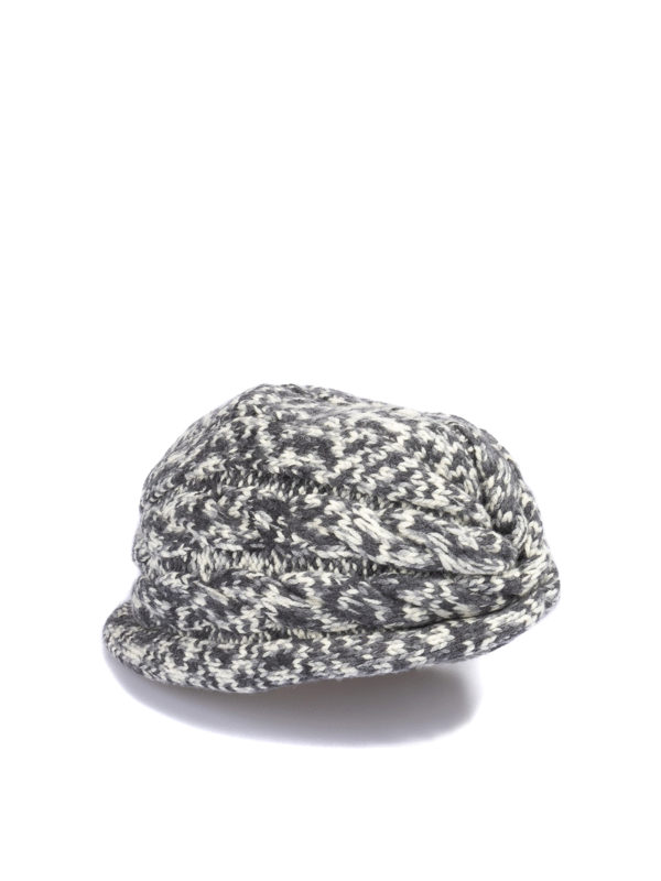 MISSONI: beanies online - Melange wool crossed beanie