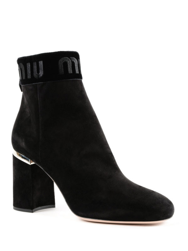 miu miu suede booties