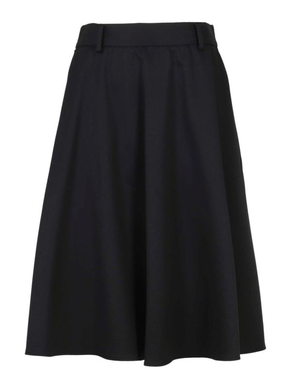 MM6 Maison Margiela - Two-tone skirt - Knee length skirts & Midi ...
