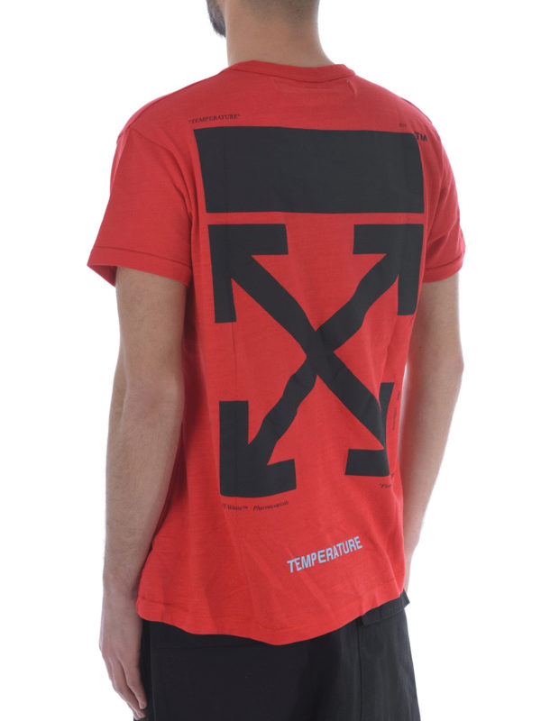 T-shirt Off-White - T-shirt Monalisa rossa - OMAA002S180010122010