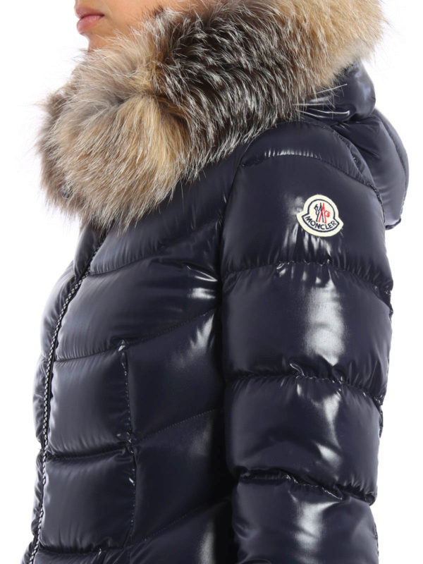 Padded coats Moncler - Aphia fur trimmed hooded down coat ...