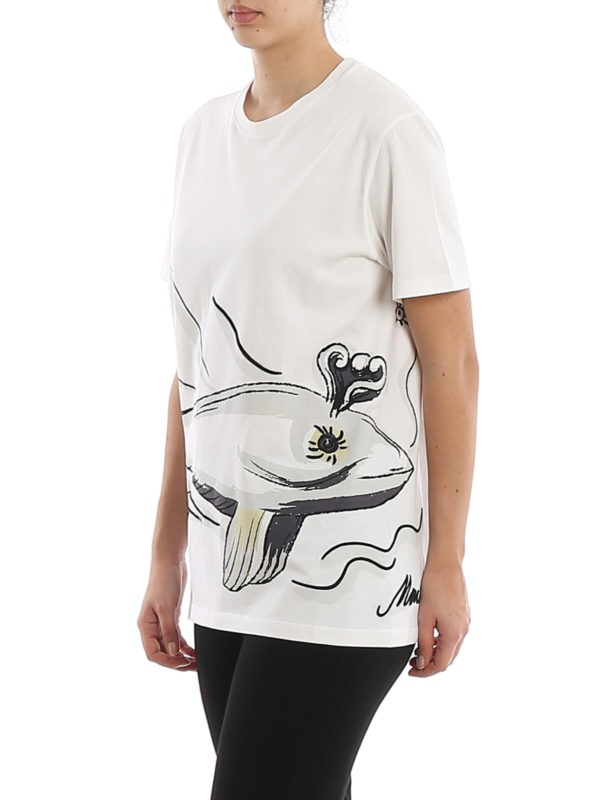MONCLER buy online Embroidered printed cotton T-shirt