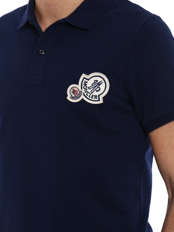 mens navy moncler polo