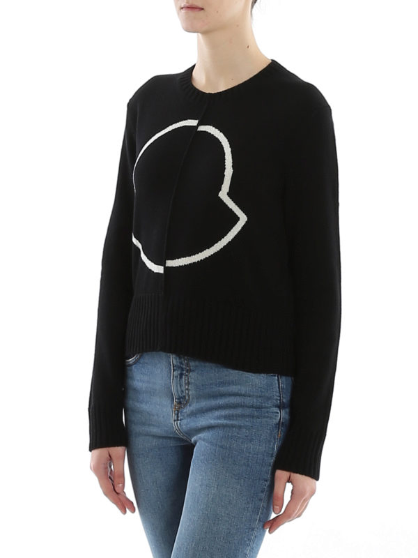MONCLER buy online Logo intarsia wool sweater