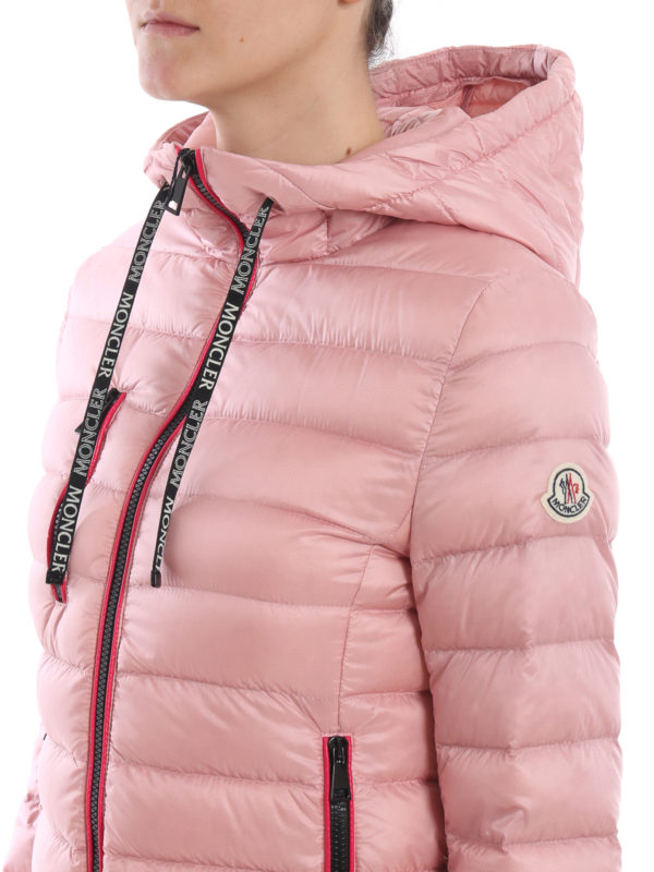 light pink puffer jacket with hood