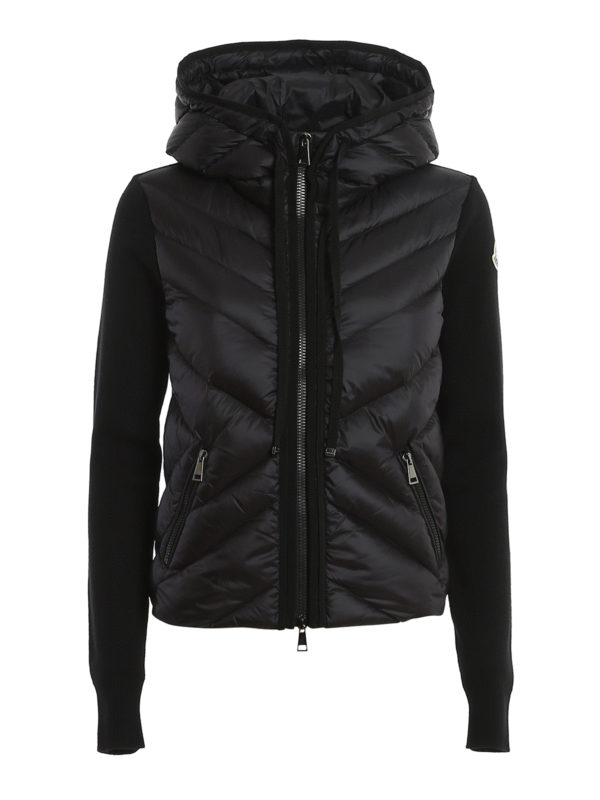 moncler padded panel cardigan